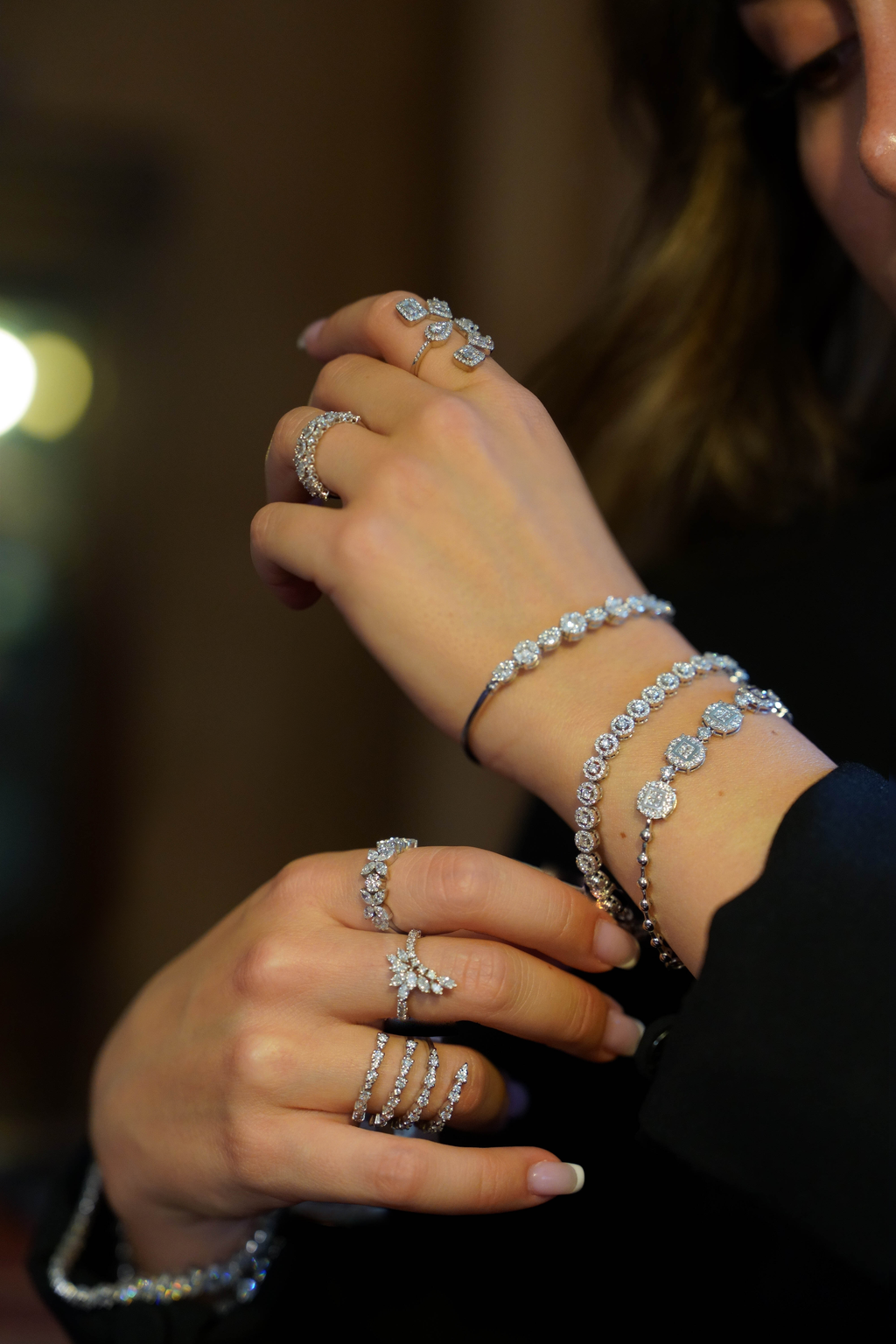 Round Cluster Diamond Bracelet