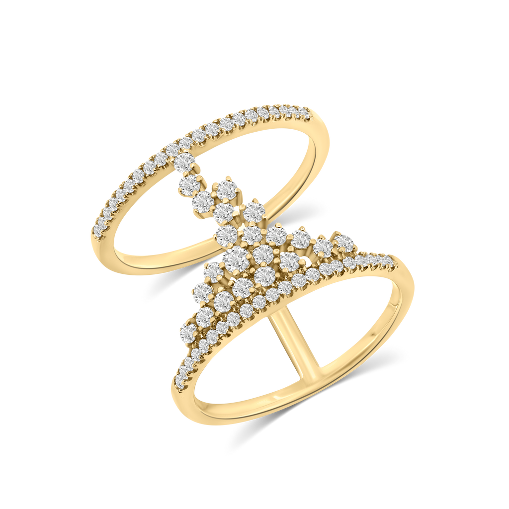 Abstract Parallel Diamond Ring