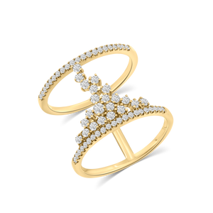 Abstract Parallel Diamond Ring
