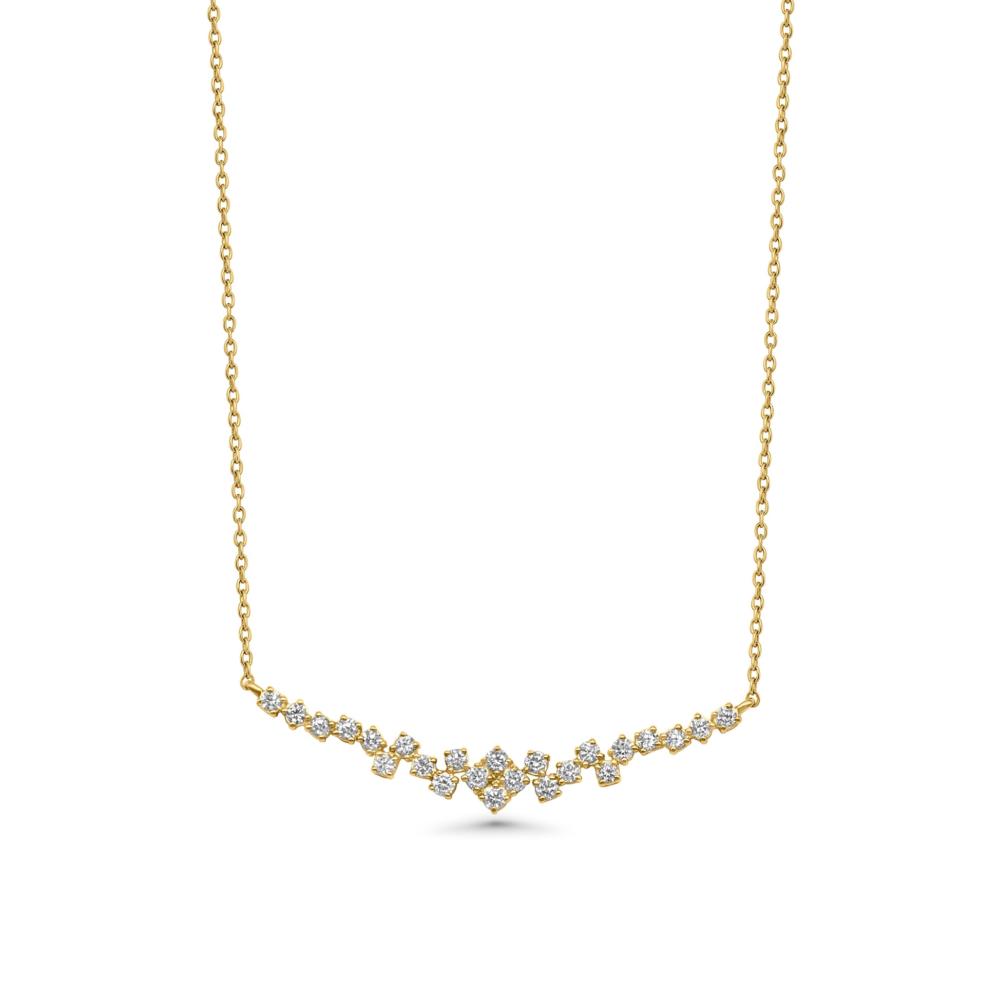 Asymmetrical Flow Diamond Necklace