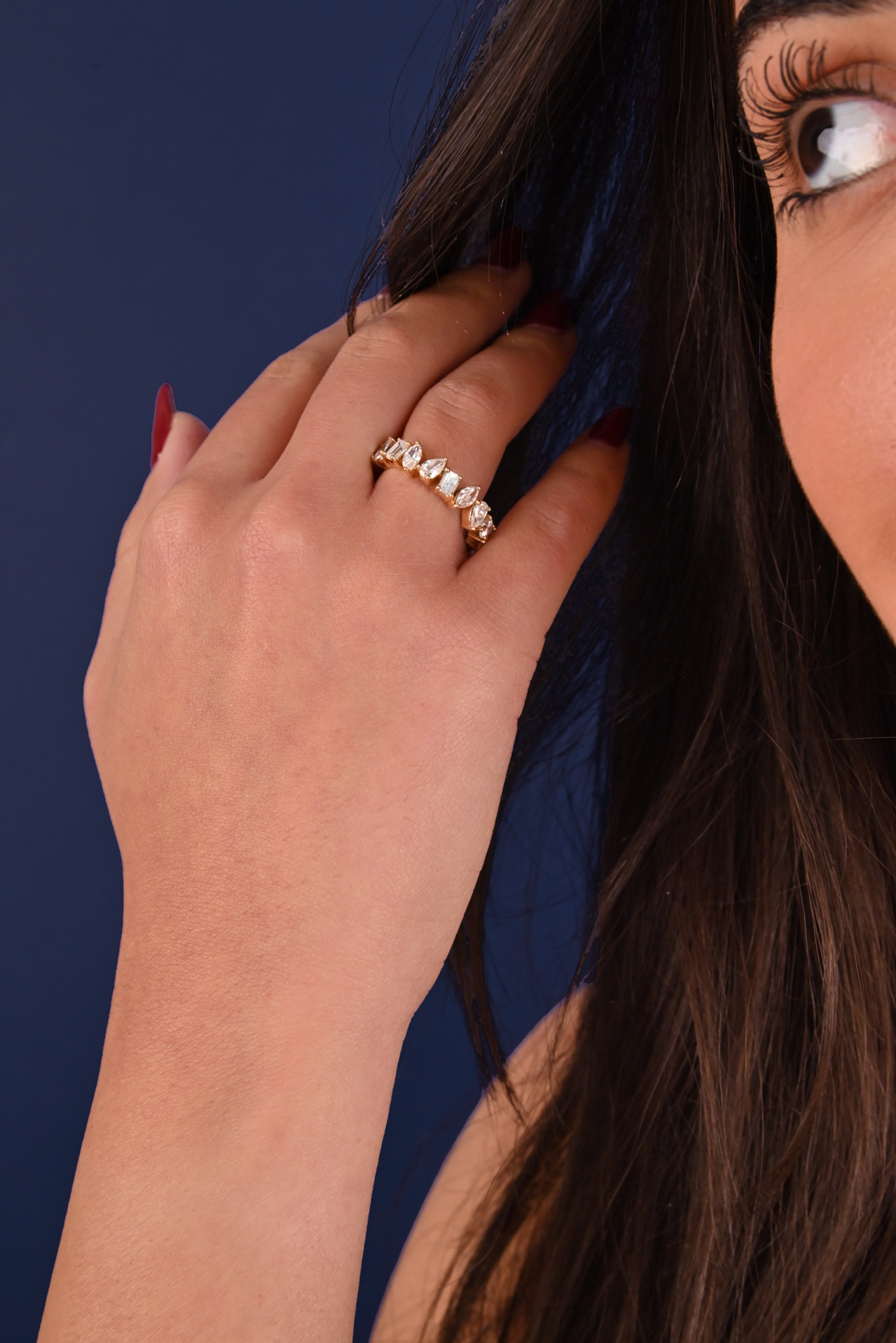 Multi-Shaped Eternity Diamond Ring
