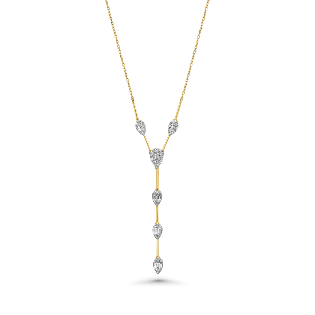 Diamond Cascade Drop Necklace