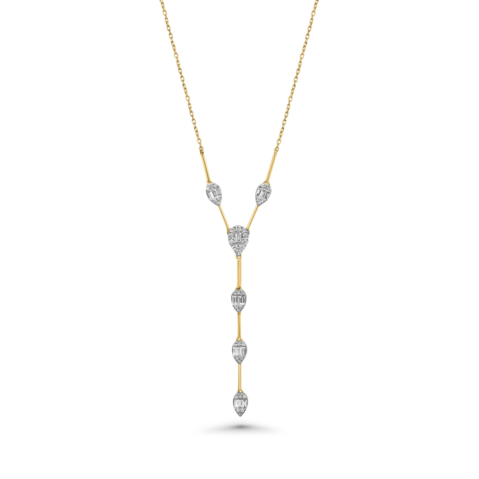 Diamond Cascade Drop Necklace
