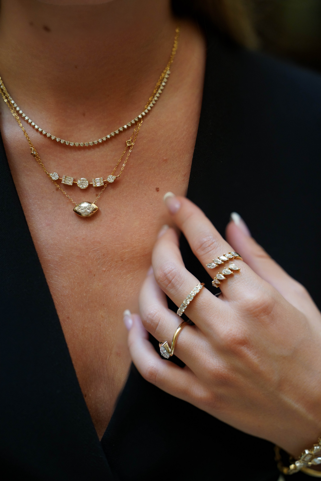 Tennis Fringe Necklace