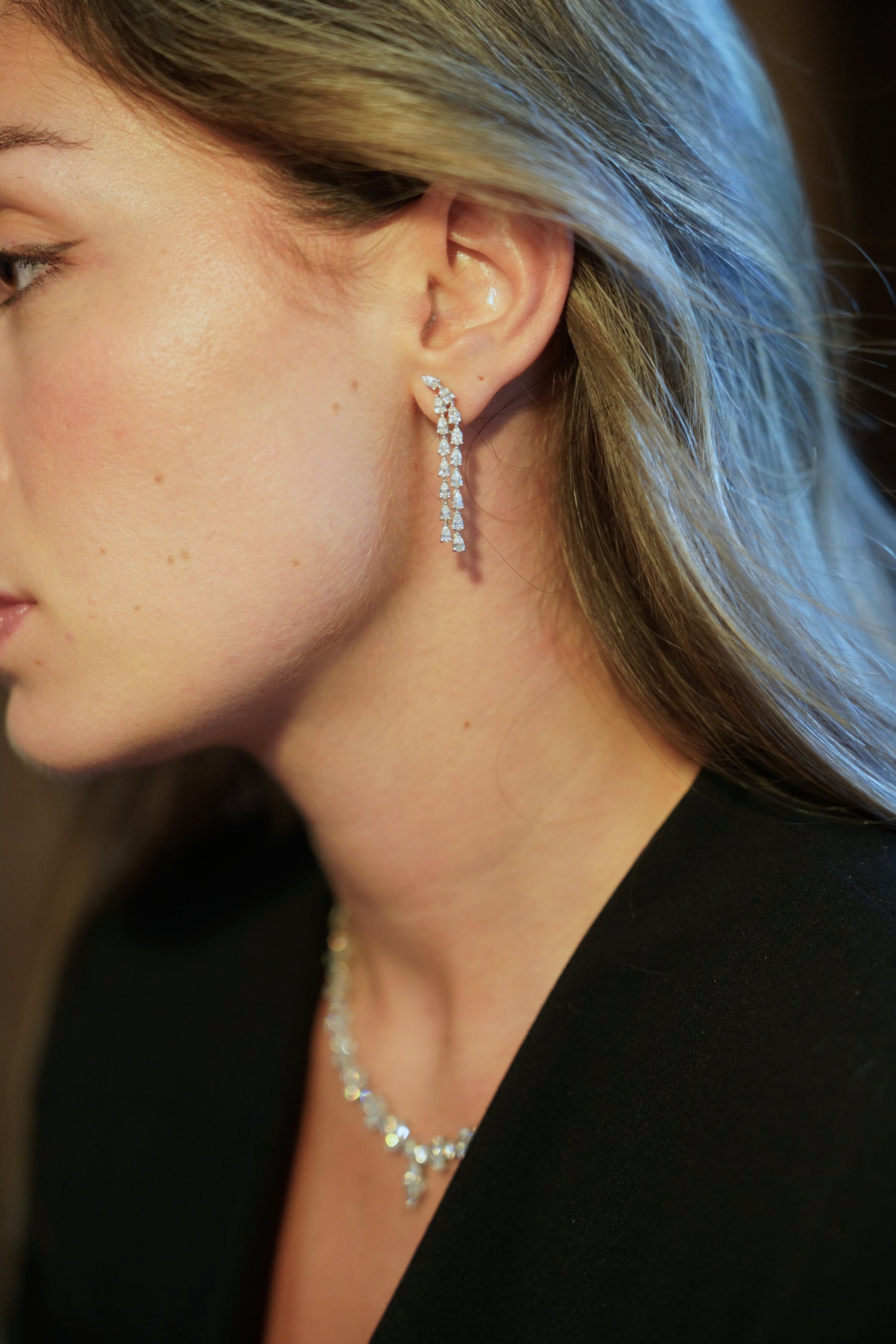 Cascading Dewdrop Earrings