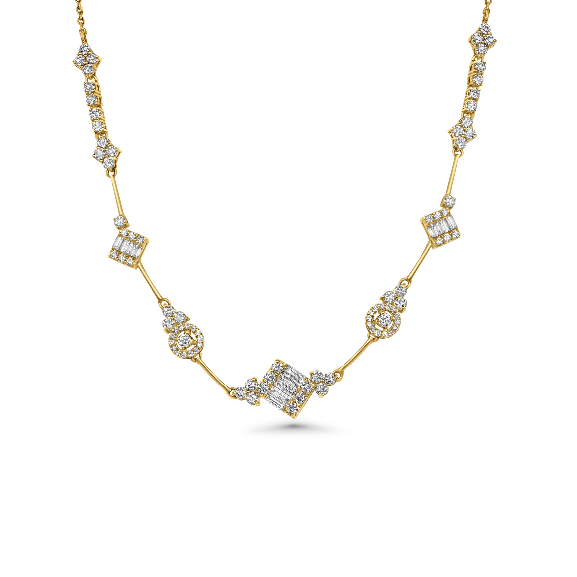 Abstract Diamond Necklace