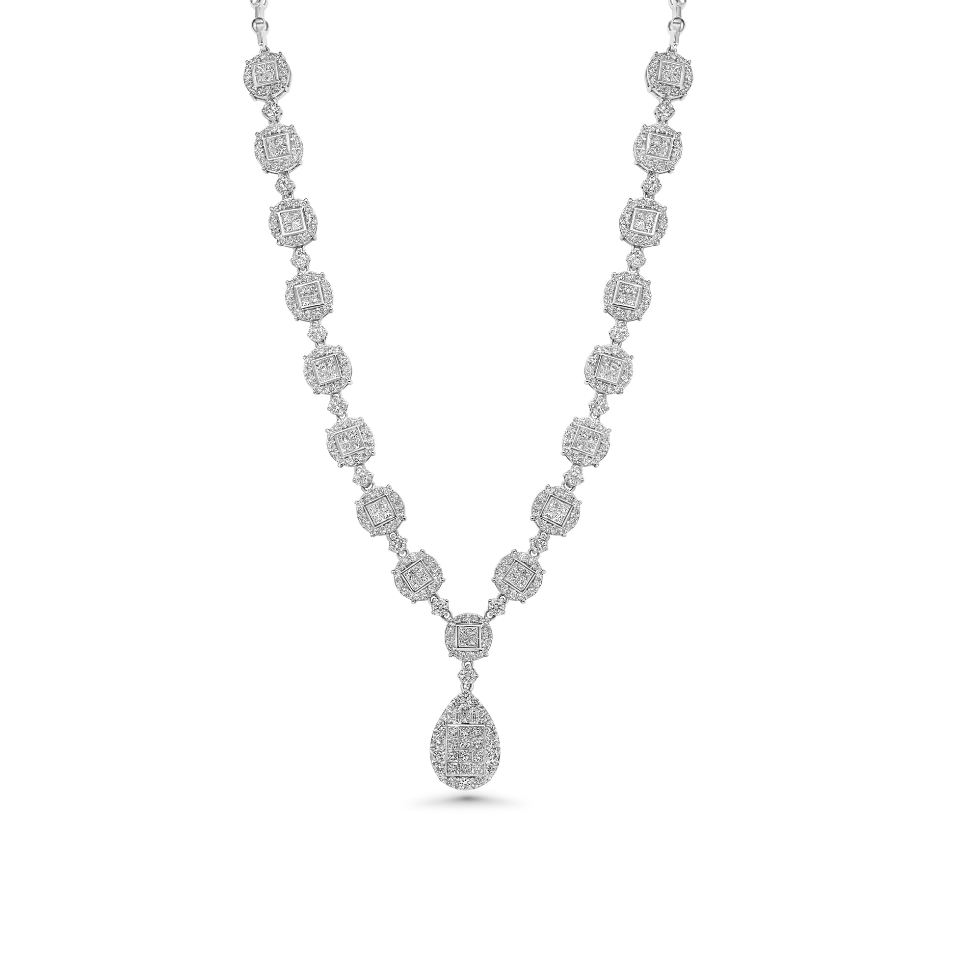 Round Clusters with Dangling Pear Cluster Necklace