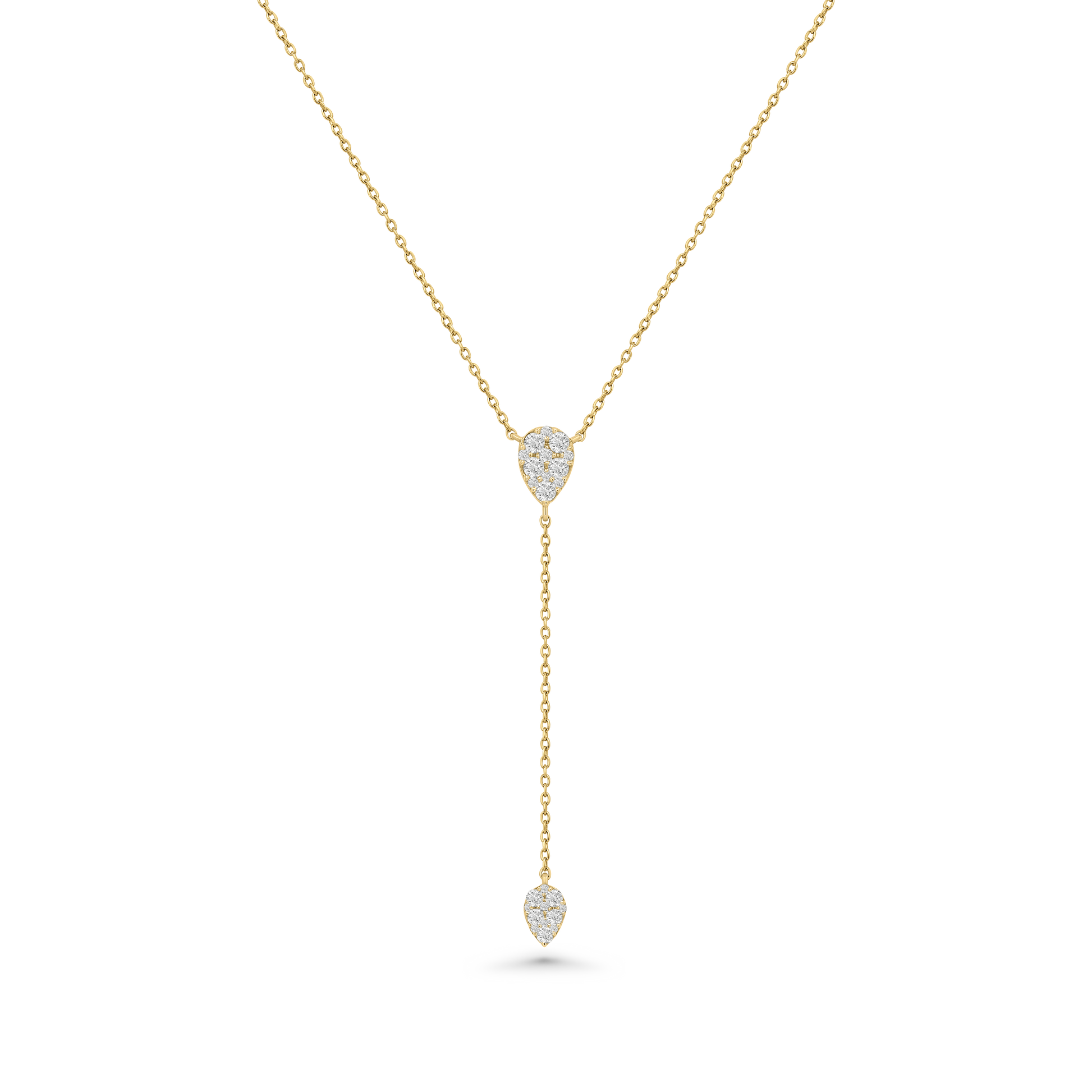 Pear-Shaped Dangling Diamond Necklace
