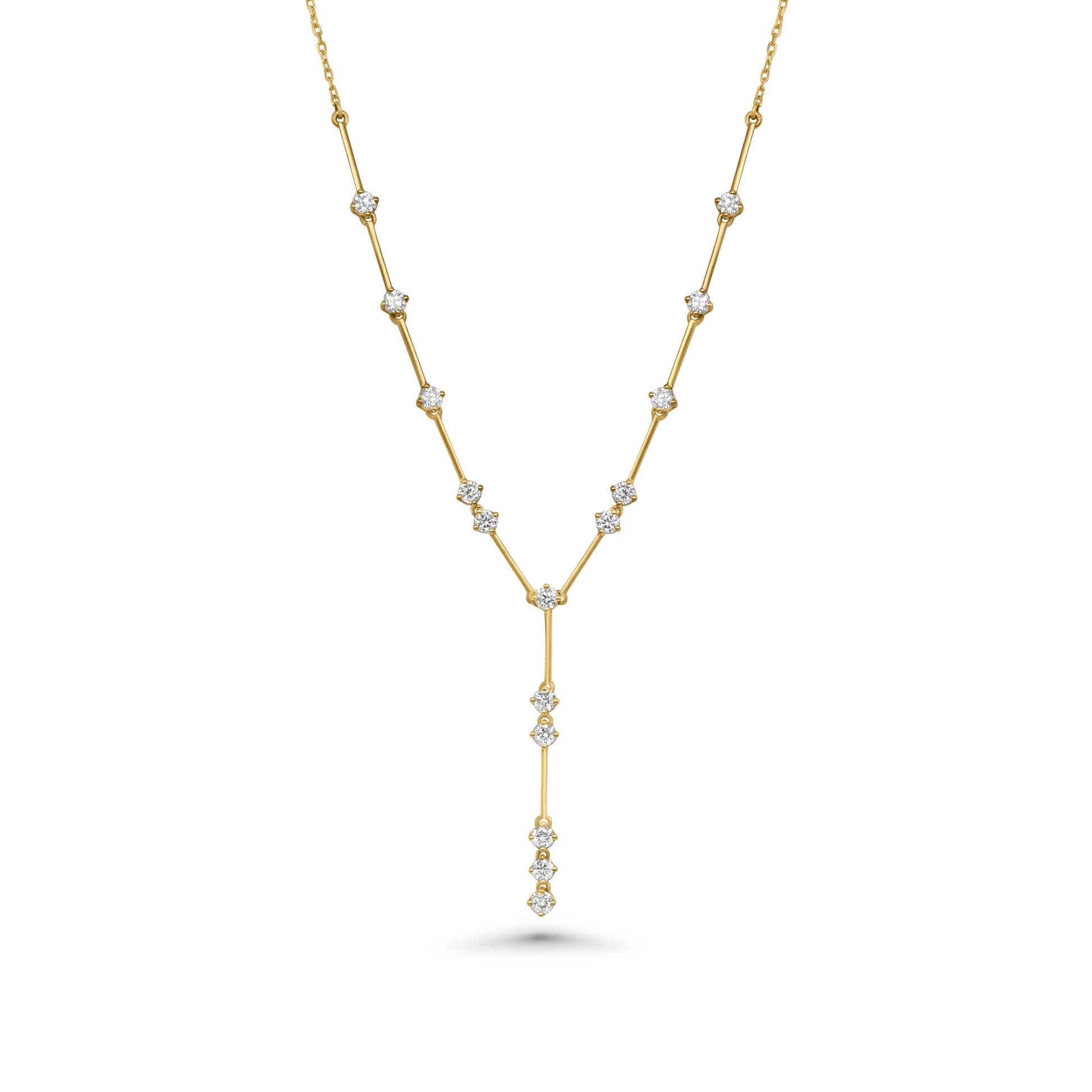 Dangling Diamond Droplet Necklace