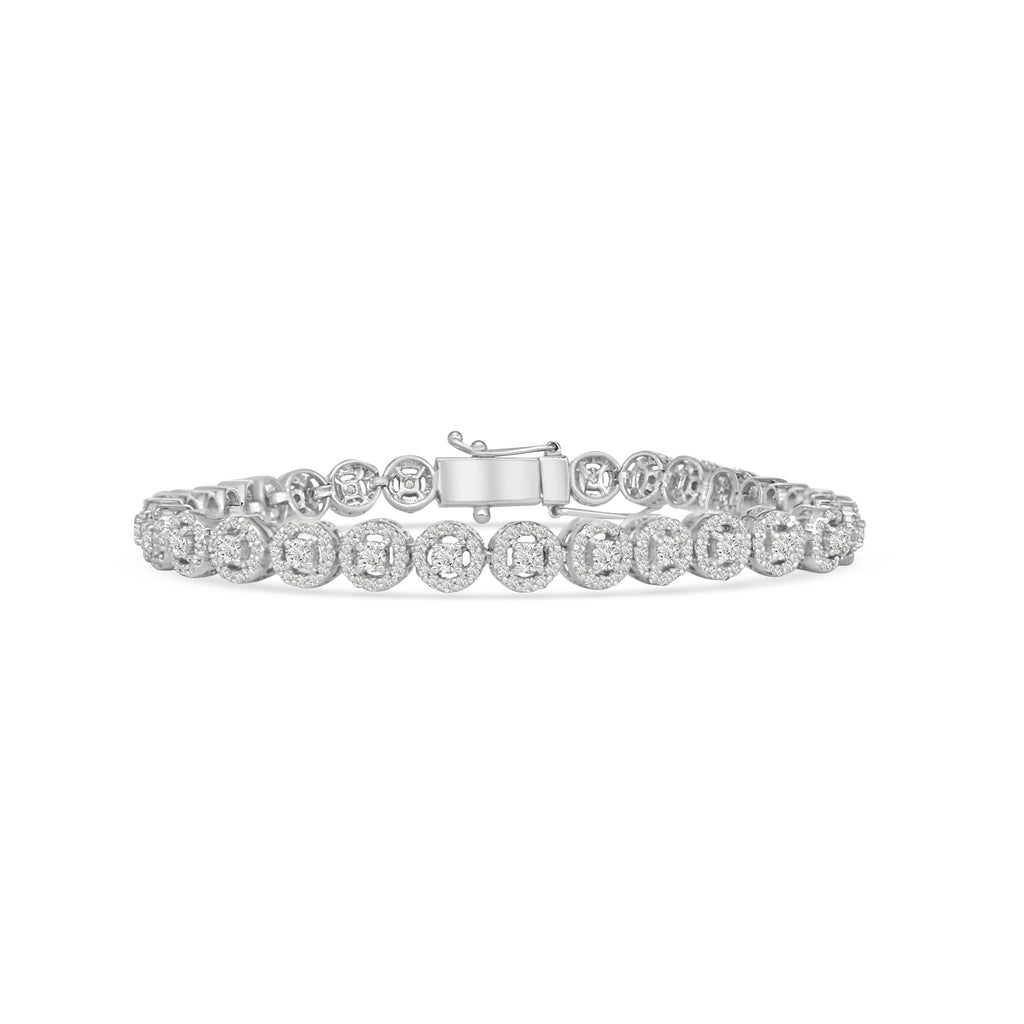 Halo Elegance Diamond Bracelet