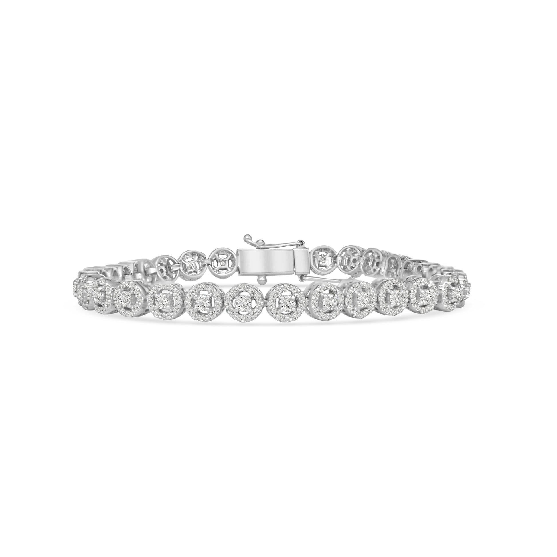 Halo Elegance Diamond Bracelet