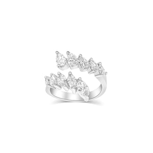 Marquise And Pear Diamond Open Ring