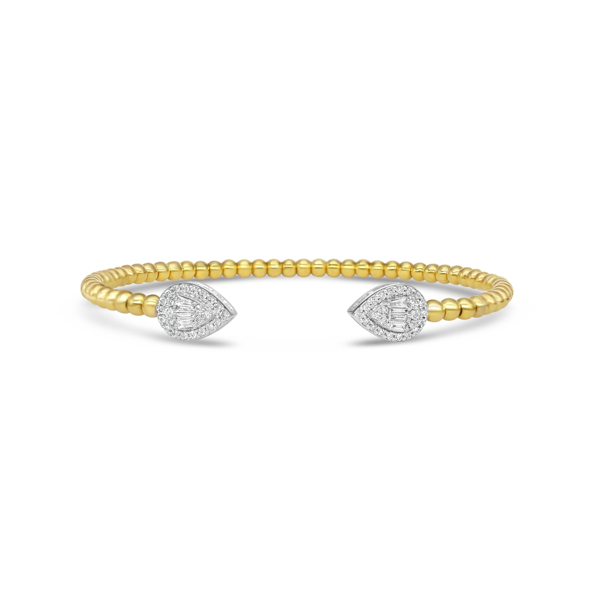 Pear Open Diamond Bangle