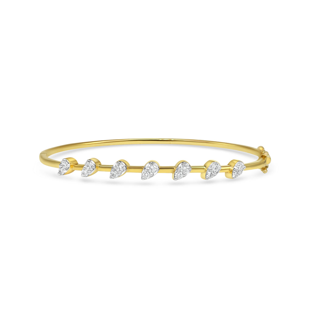 Reverse Pear Spaced Bangle