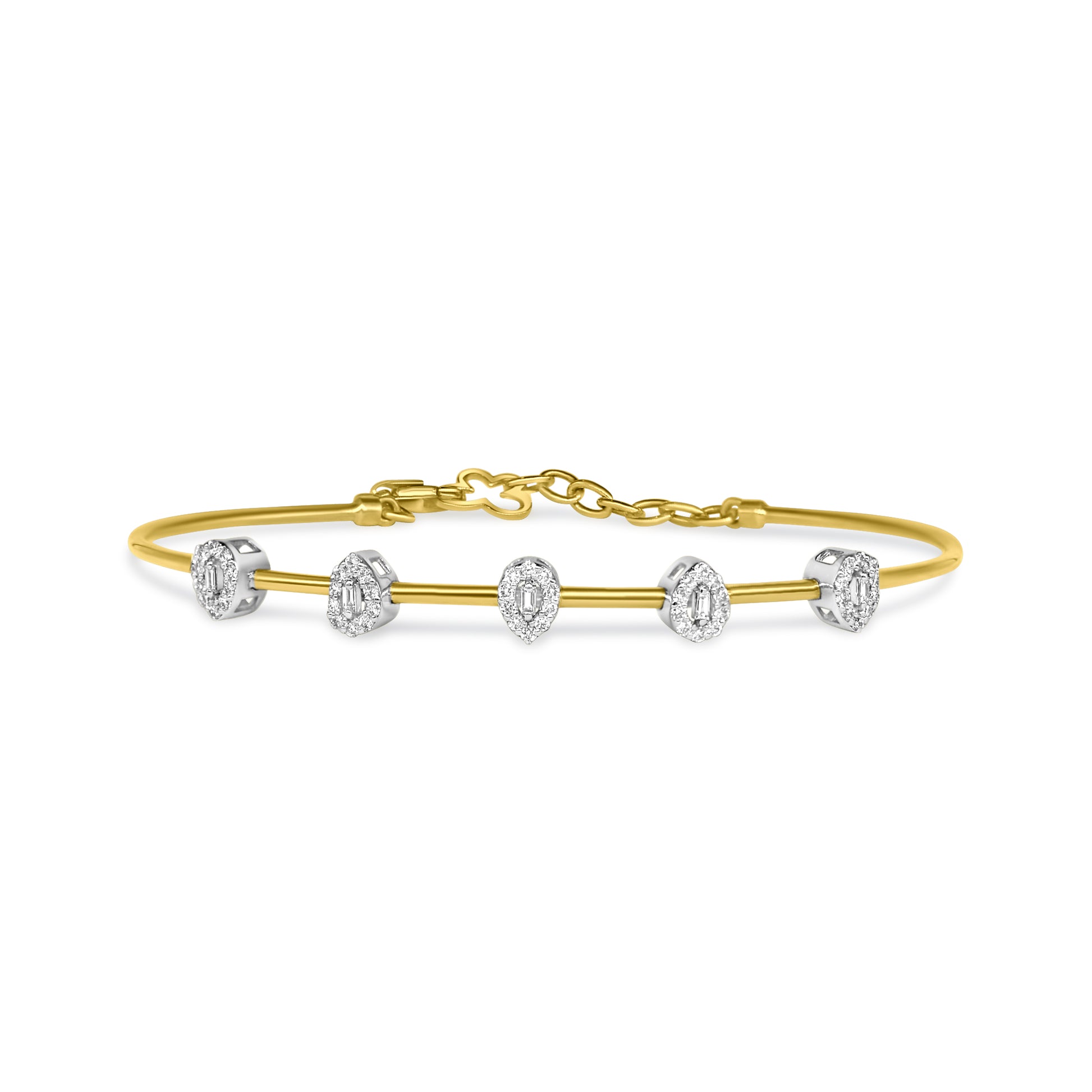 Pear Charm Diamond Bangle