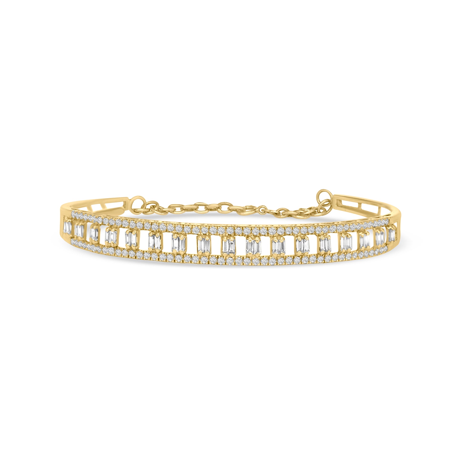 Skyline Baguette Diamond Bangle