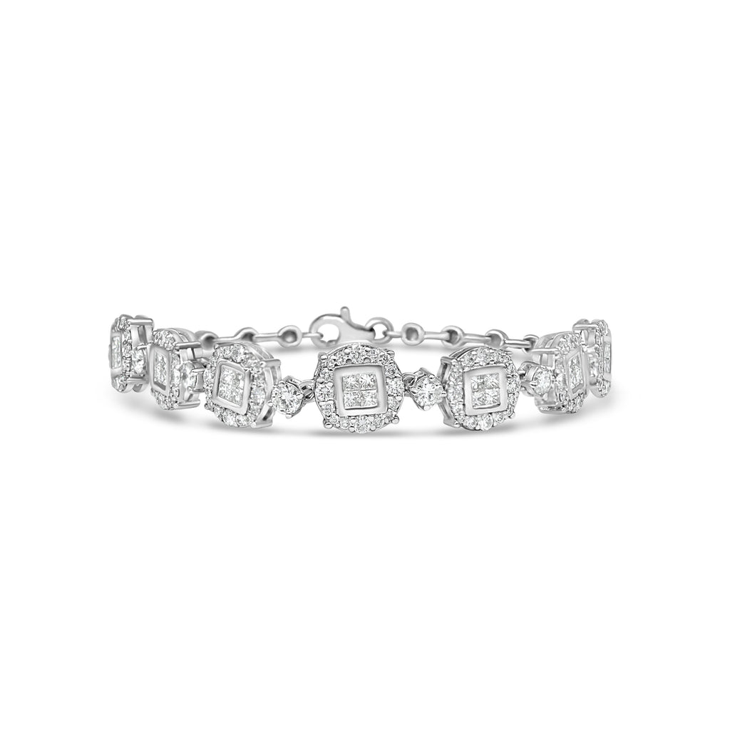 Round Cluster Diamond Bracelet