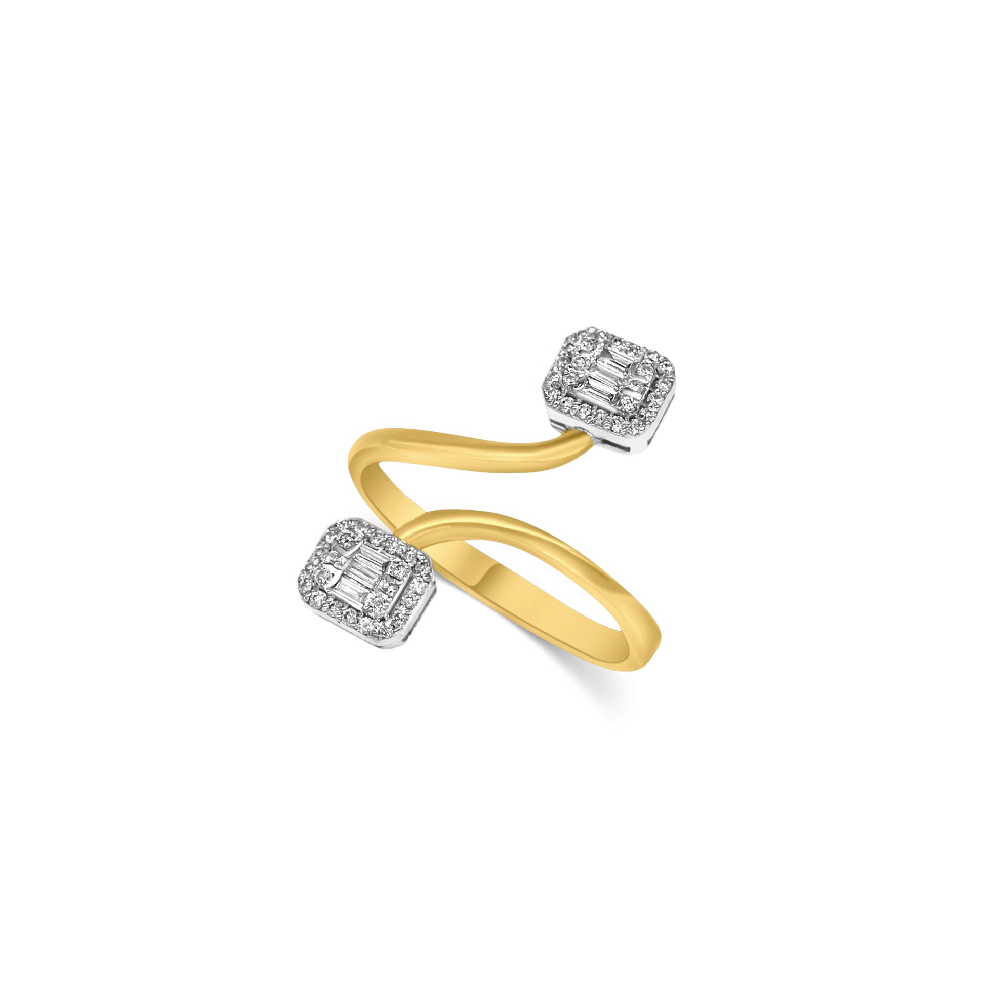 Open Square Diamond Ring