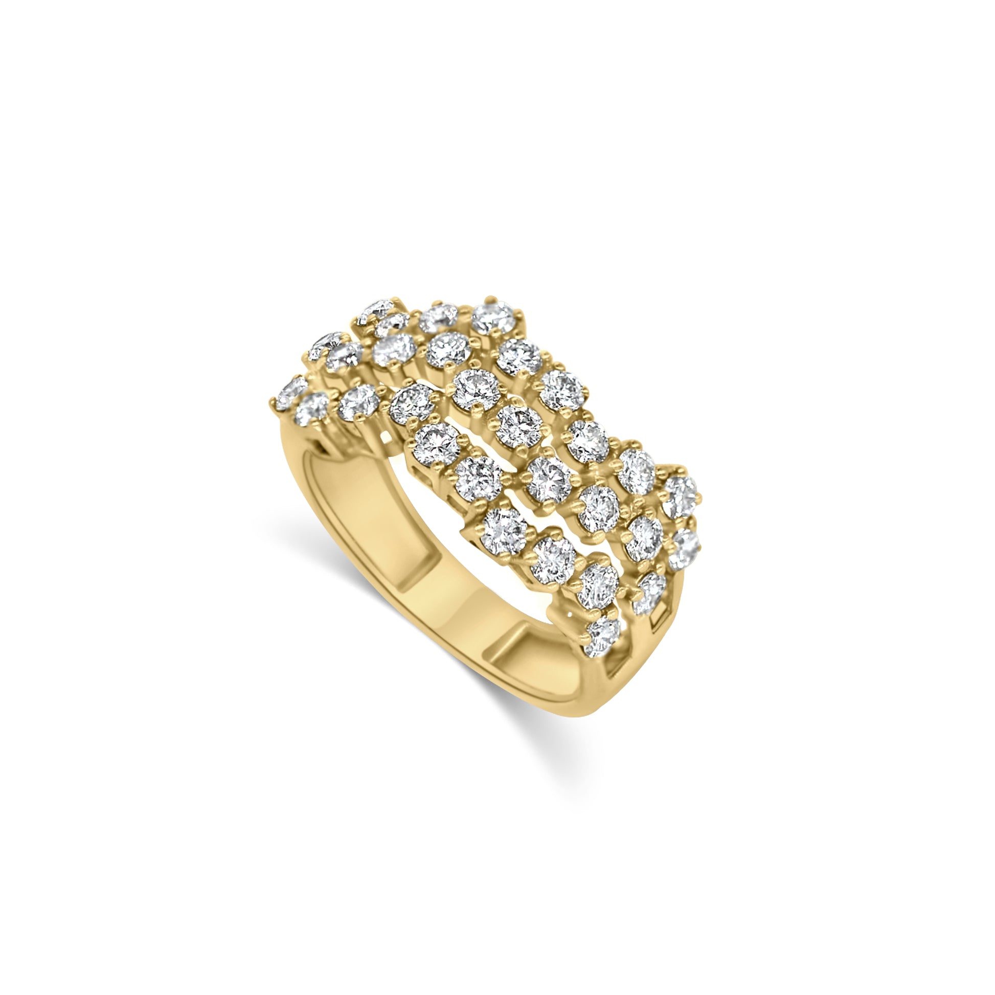 Triple Row Diamond Band