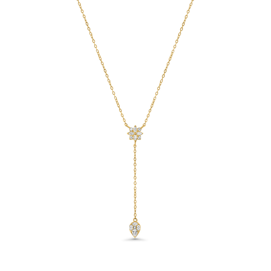 Flower Drop Necklace