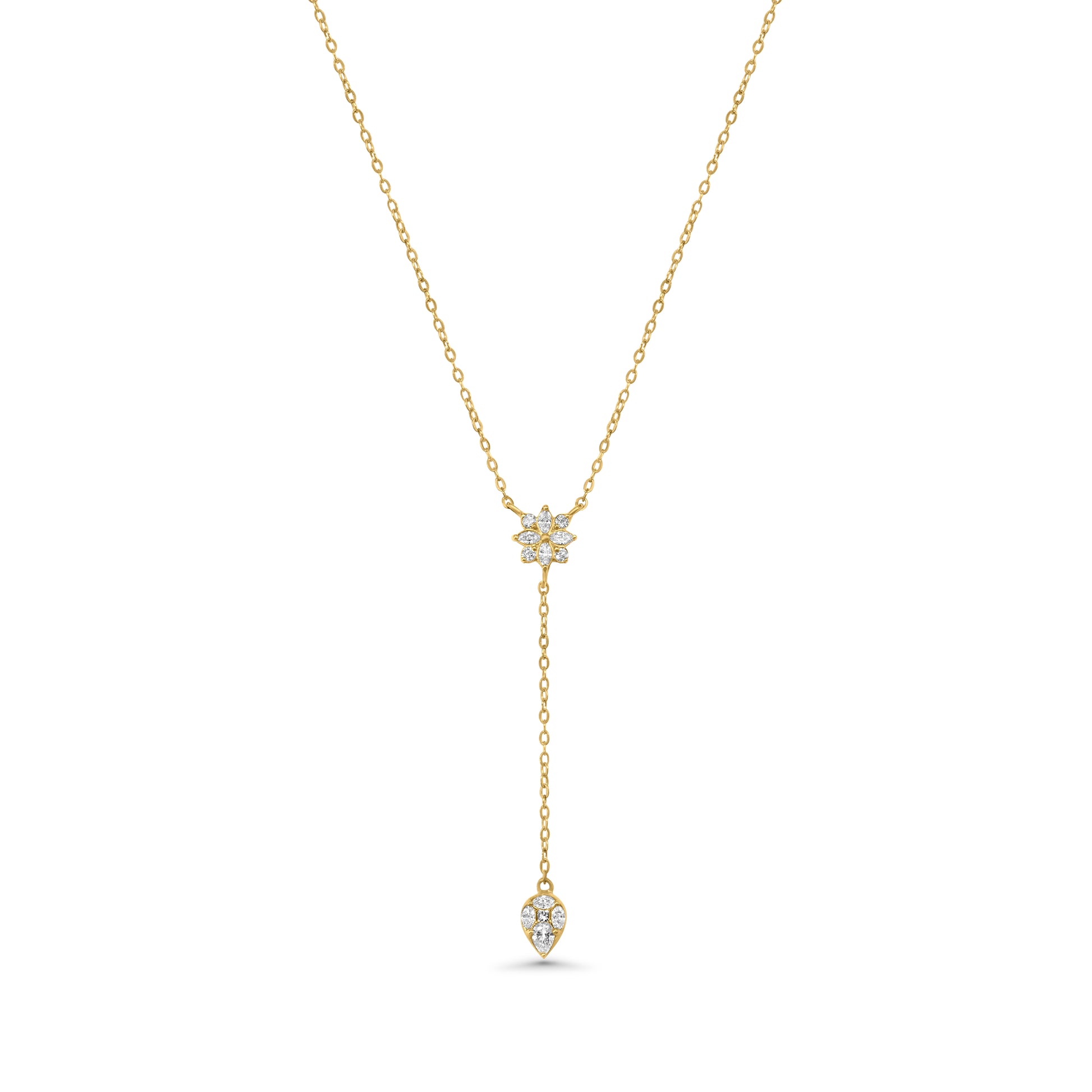 Flower Drop Necklace