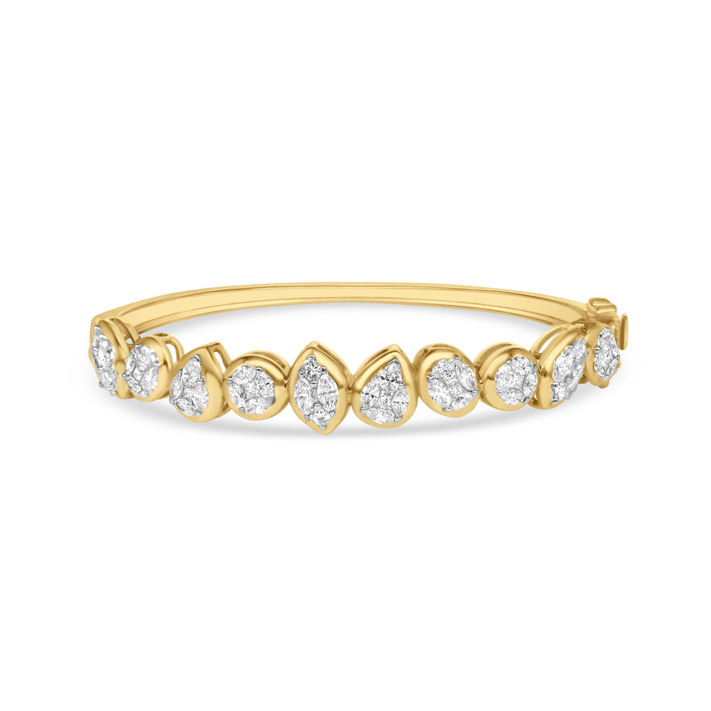 Multi-shaped Bezel Bangle