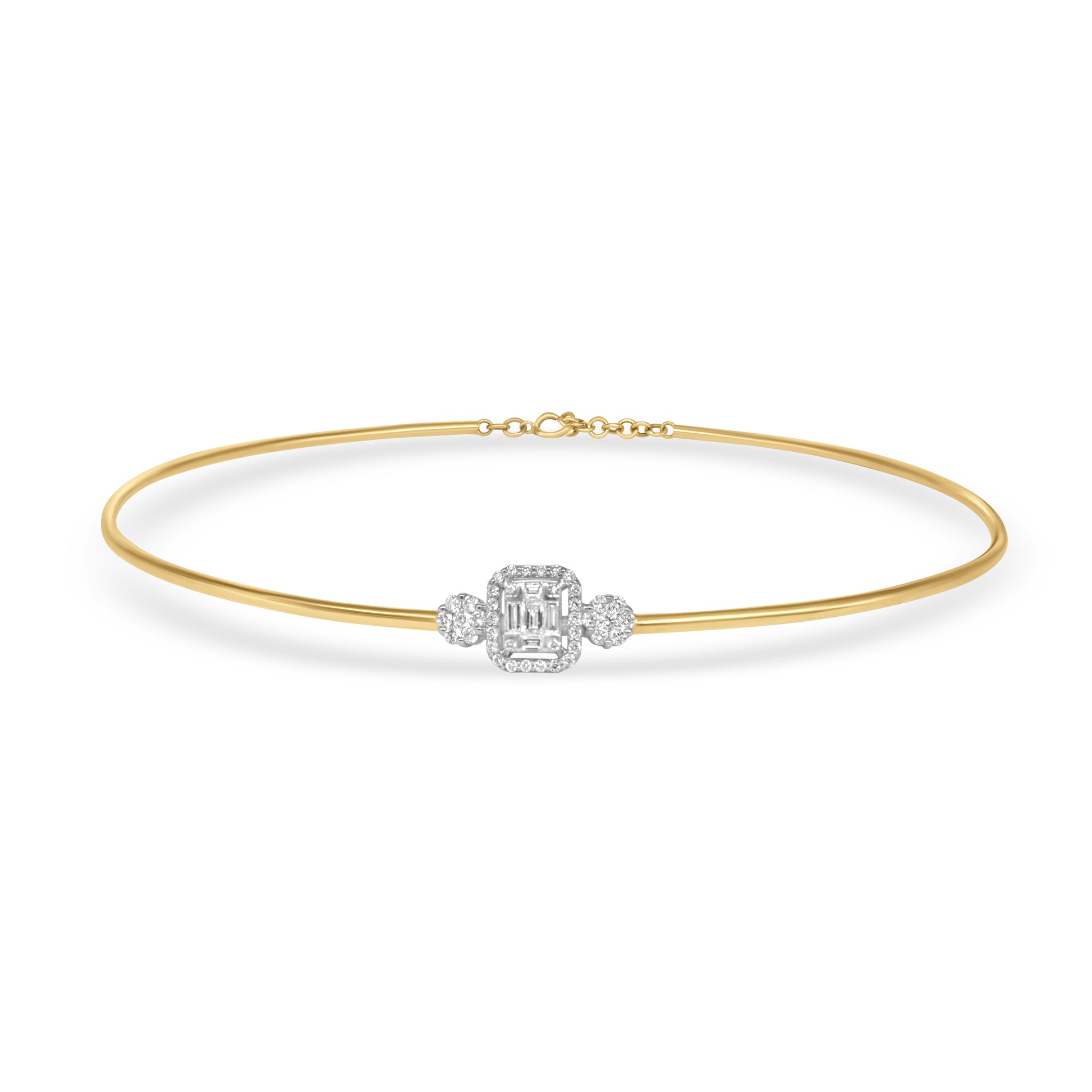 Emerald-Cut Halo Diamond Choker