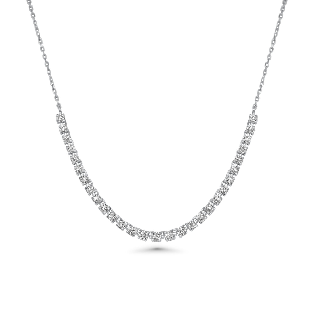 0.05 ct Half Tennis Necklace