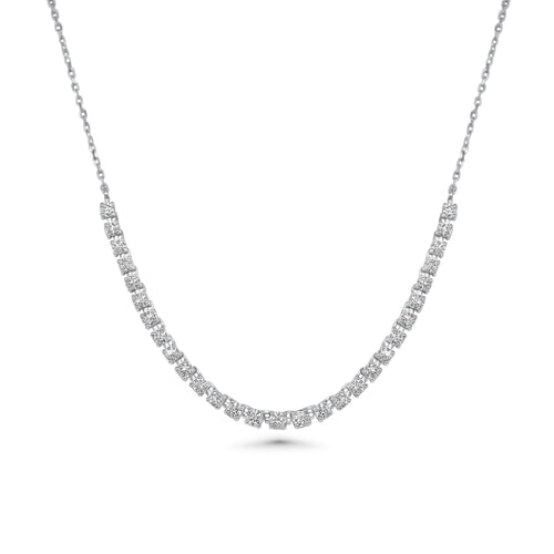 0.05 ct Half Tennis Necklace
