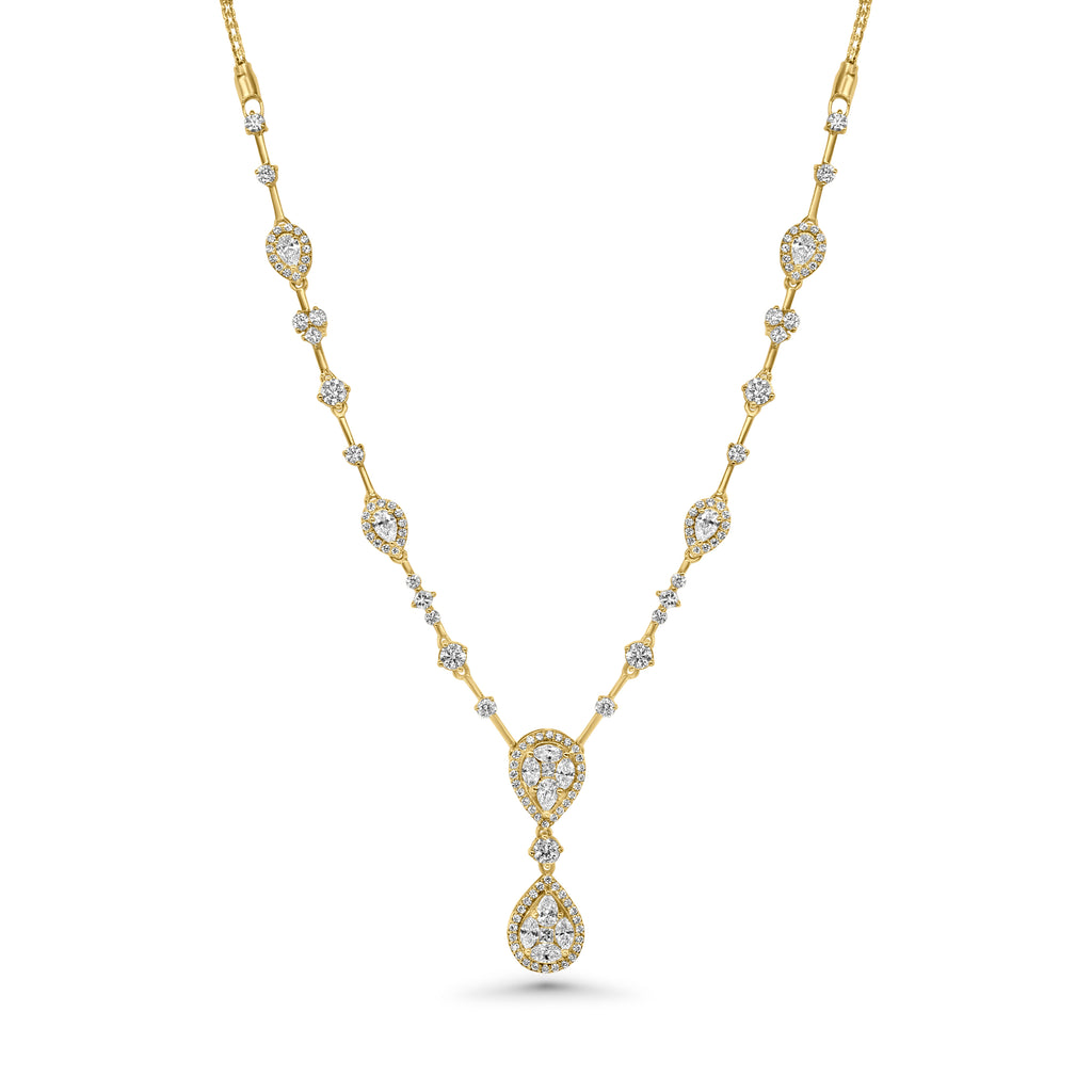 Teardrop Elegance Diamond Necklace