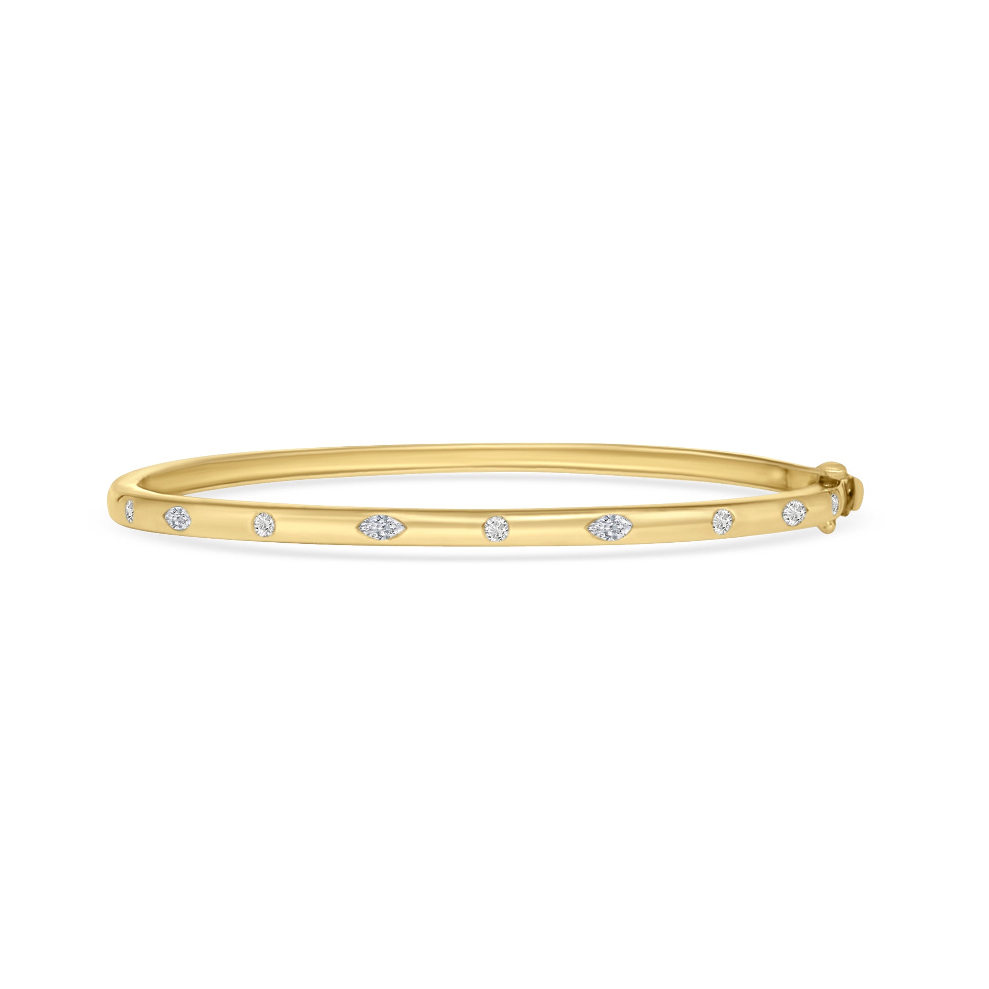 Classic Diamond Dot and marquise Bangle