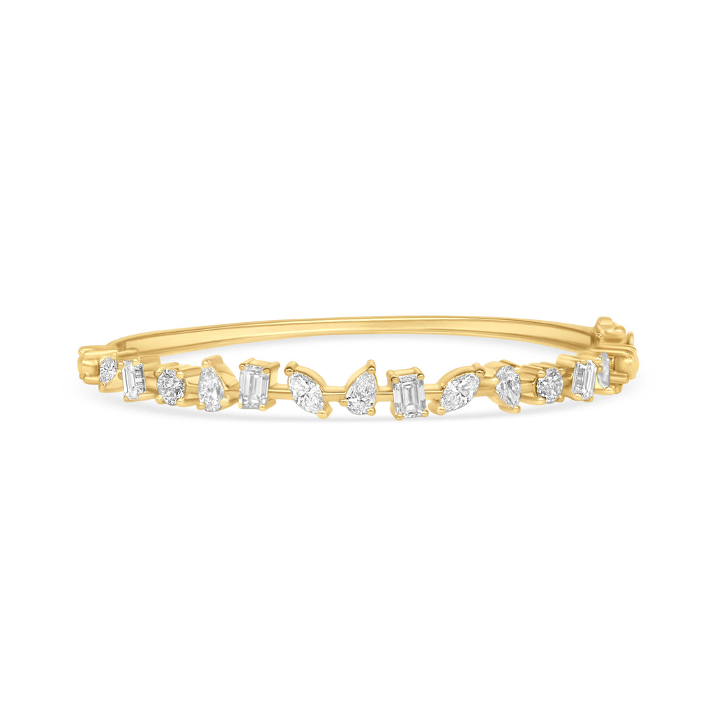 Multi-Shaped Diamond Bangle