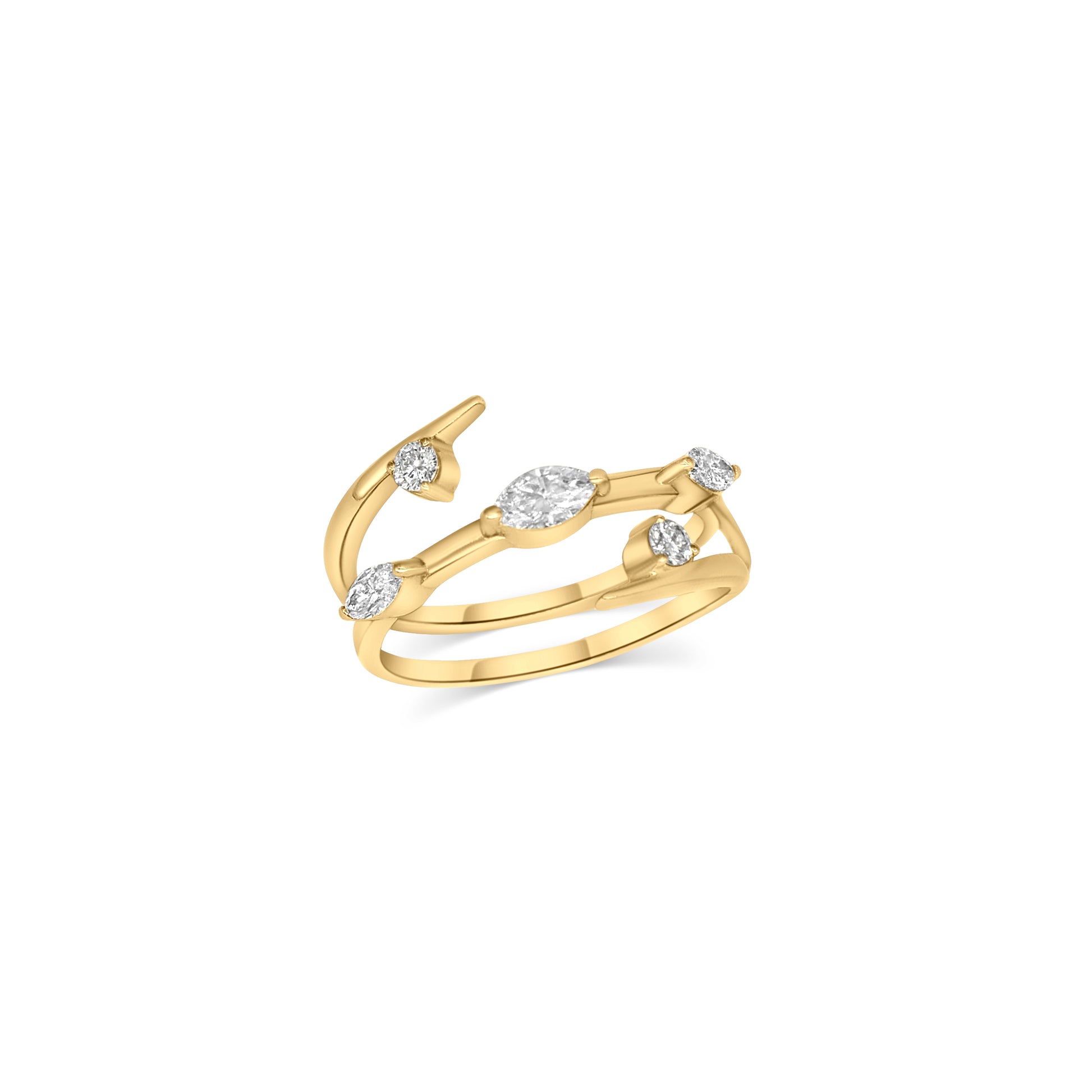 Graceful Marquise Open Ring
