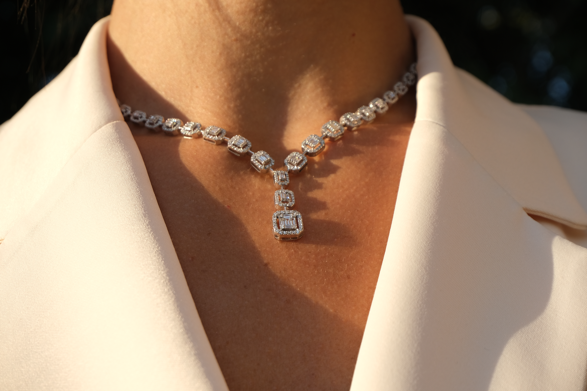 Emerald Cut Symphony Necklace