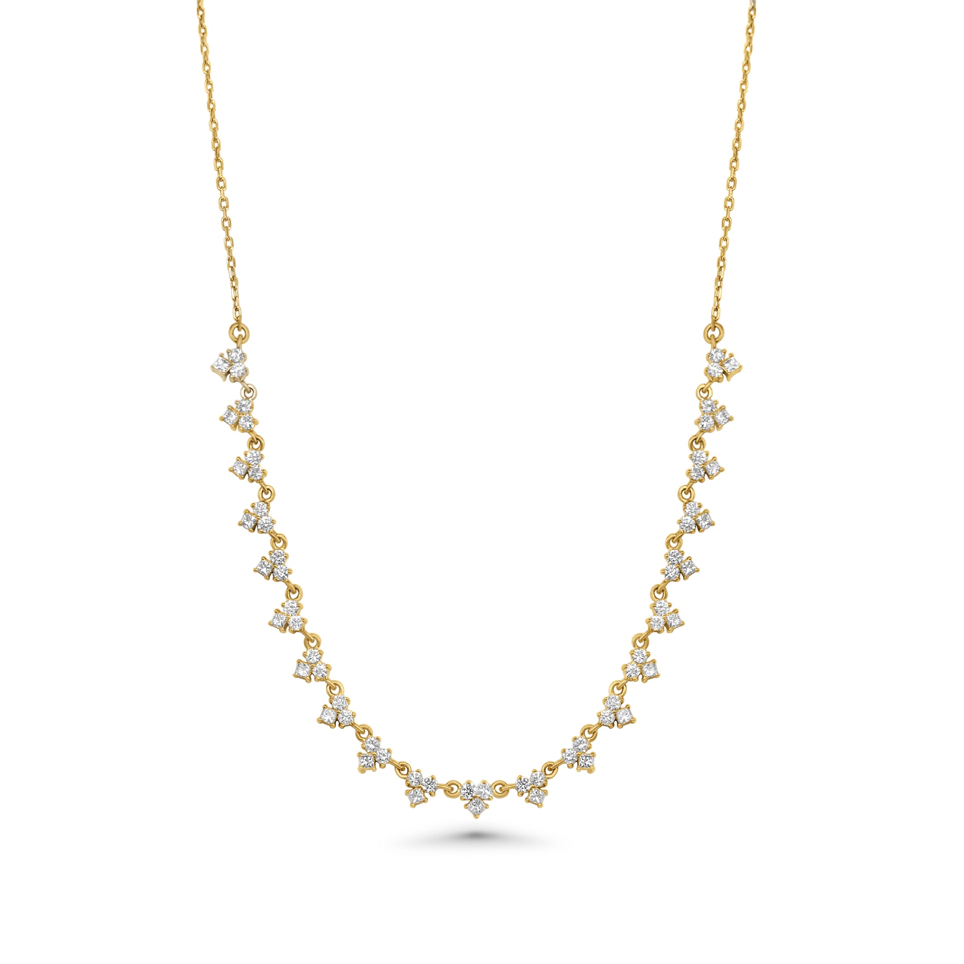 Starry Diamond Motif Necklace