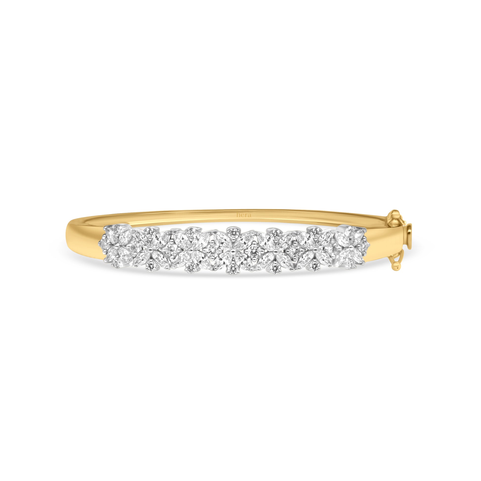 Floral Brilliance Diamond Bangle