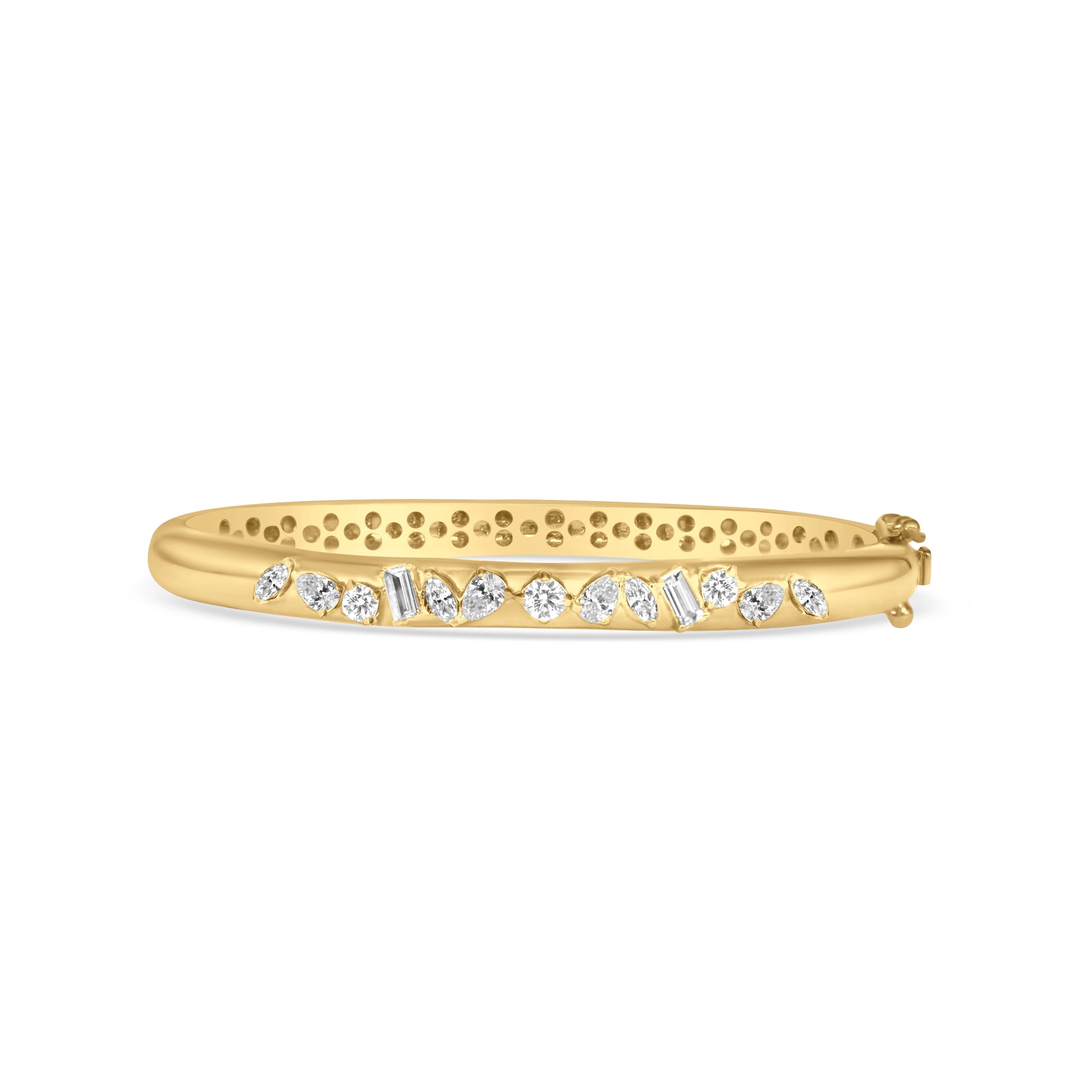 Multi-Shaped Flow Diamond Bangle