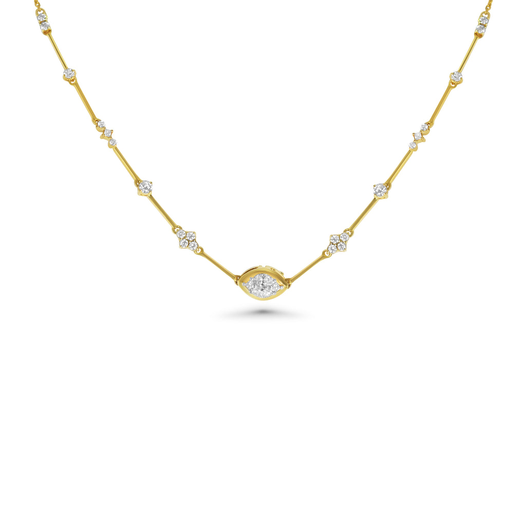Multi-use Bezel Marquise Necklace