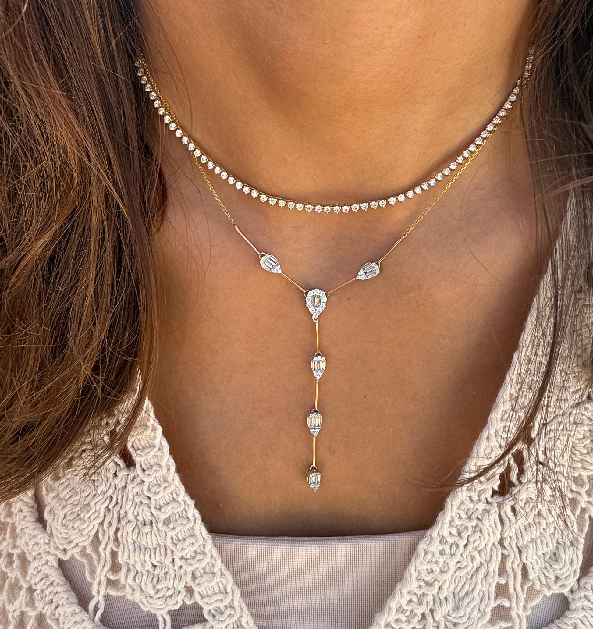 Tennis Fringe Necklace