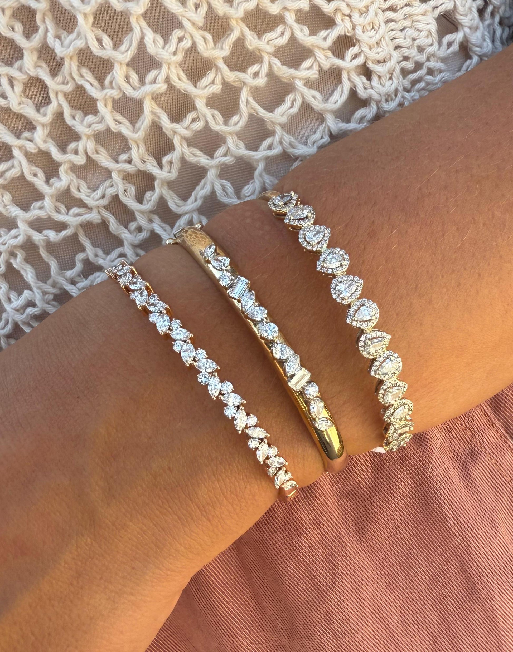 Radiance Teardrop Diamond Bangle