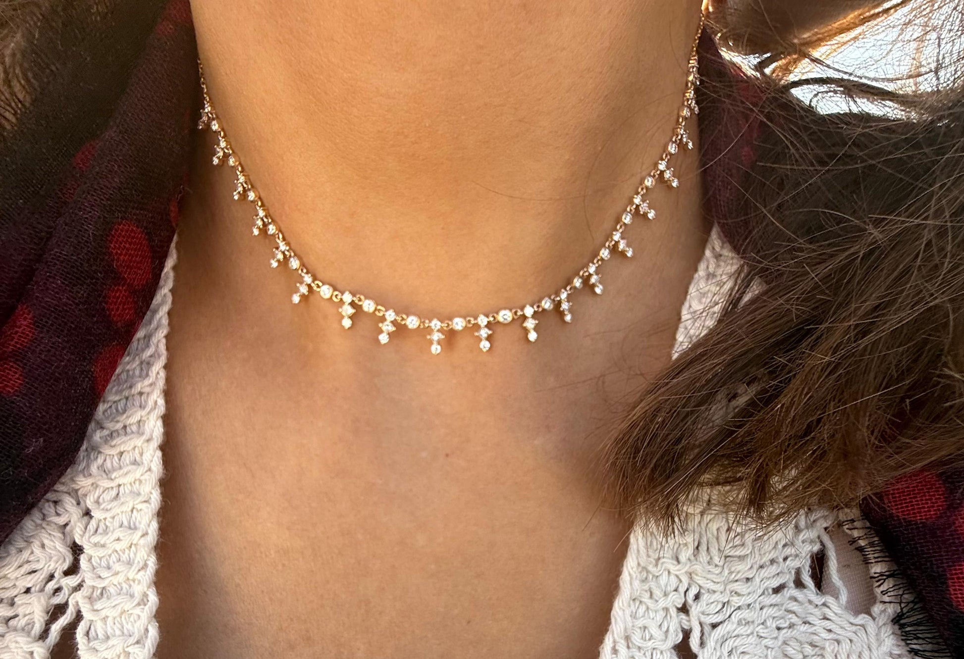 Golden Bloom Diamond Necklace