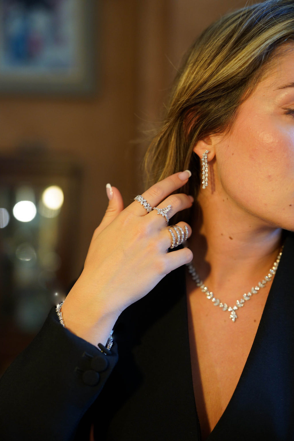 Cascading Dewdrop Earrings