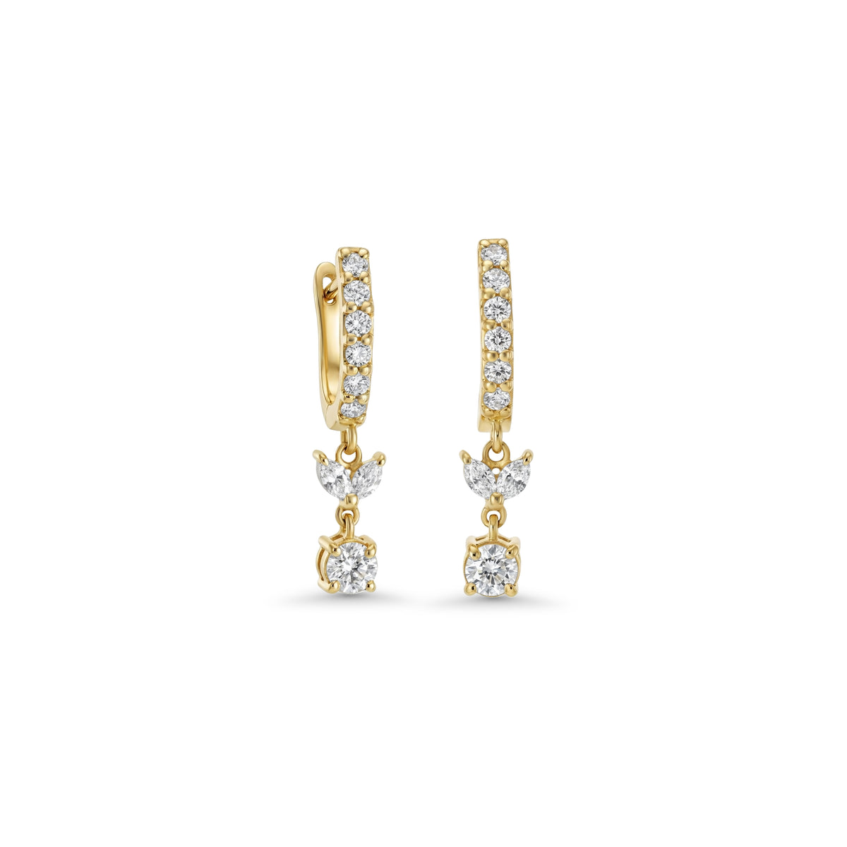 Dangling Diamond Earrings