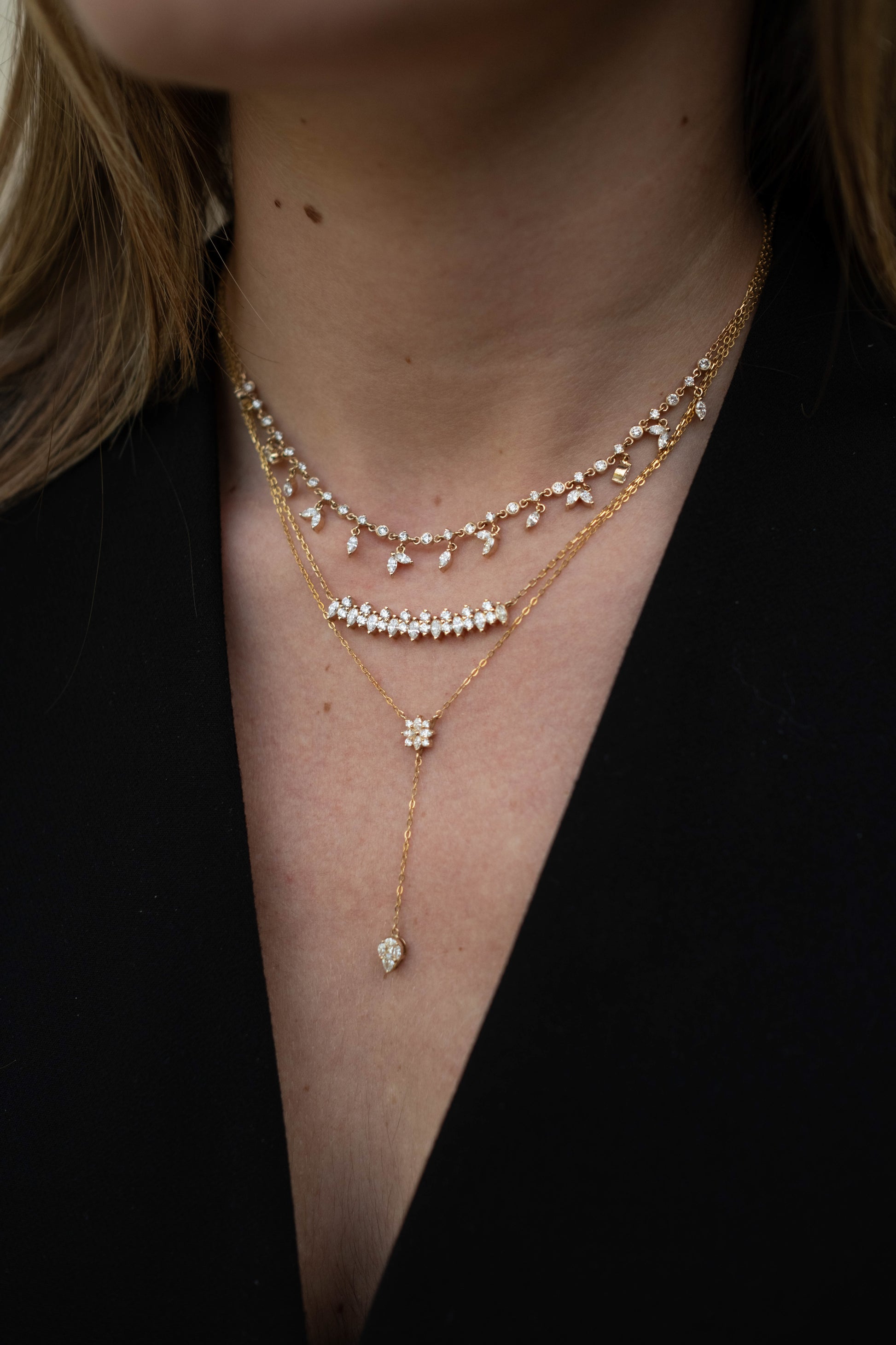 Flower Drop Necklace