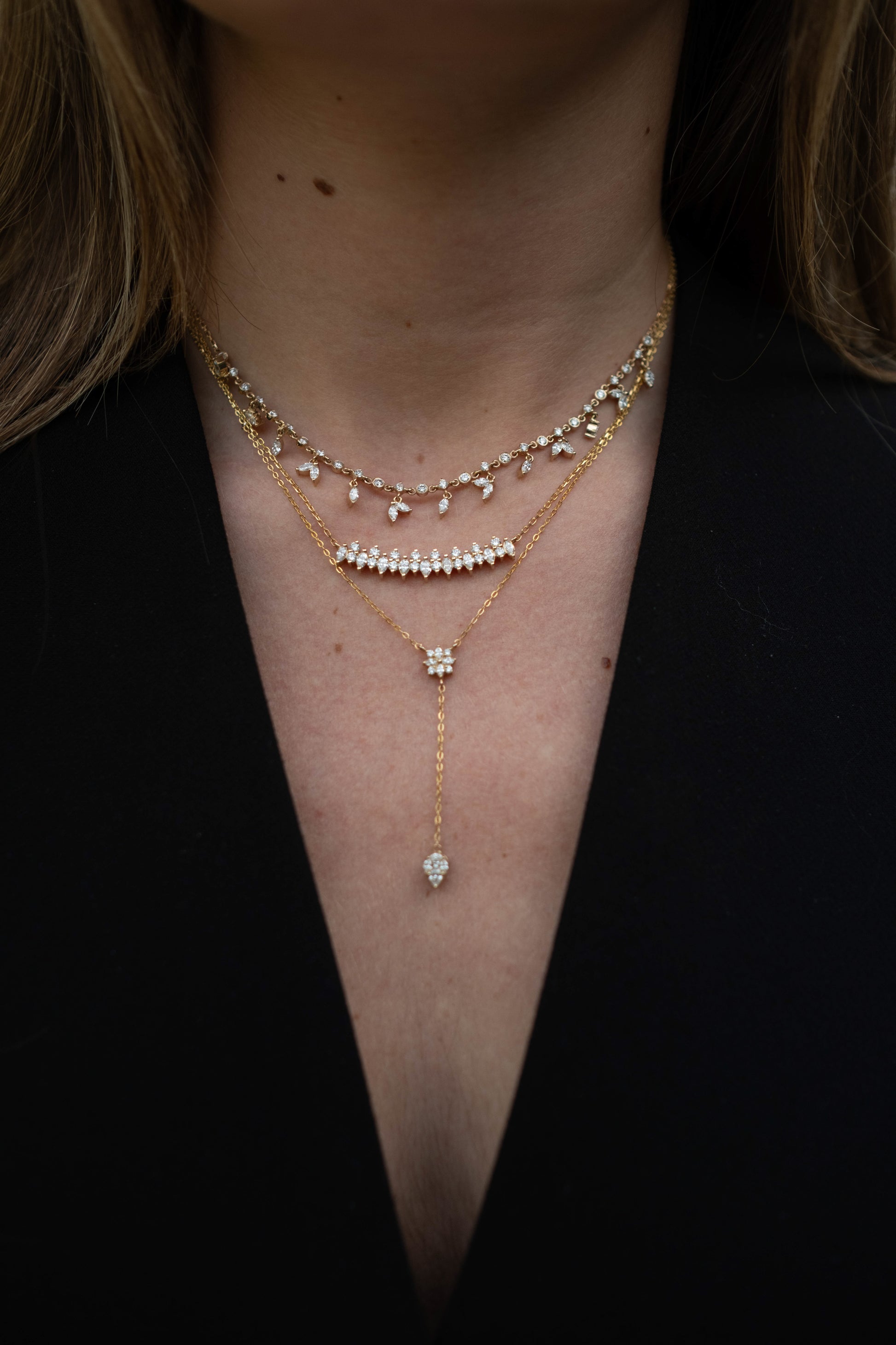 Flower Drop Necklace