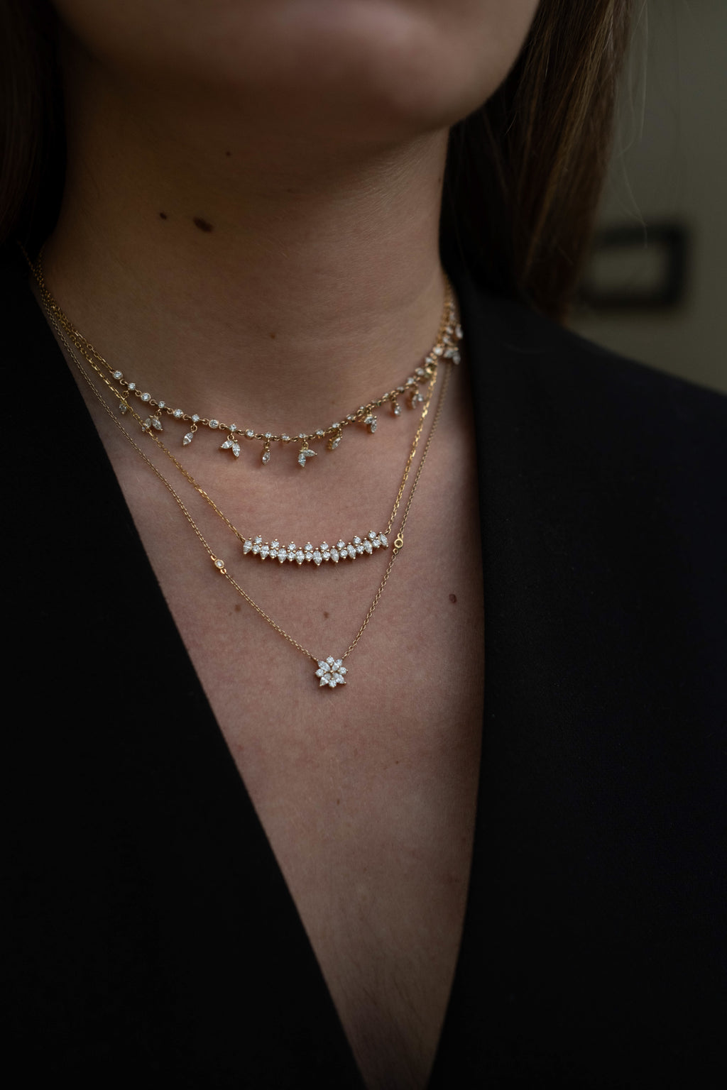 Marquise Assorted Diamond Necklace