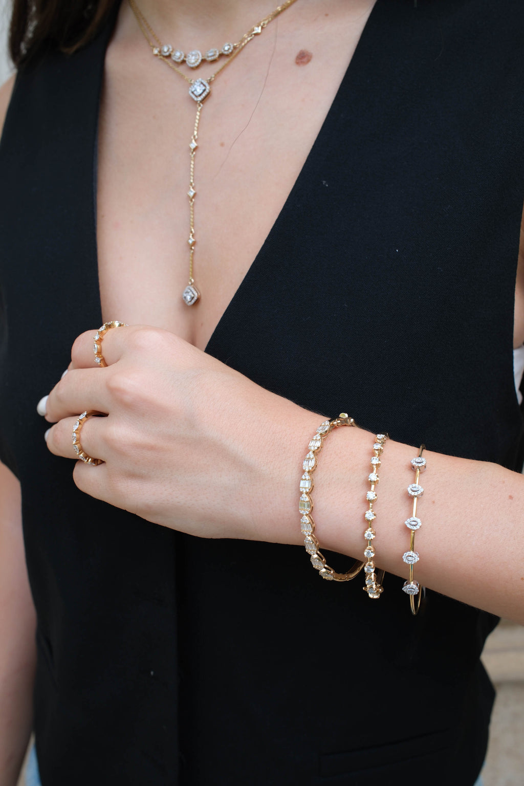 Regal Pear Baguette Bangle