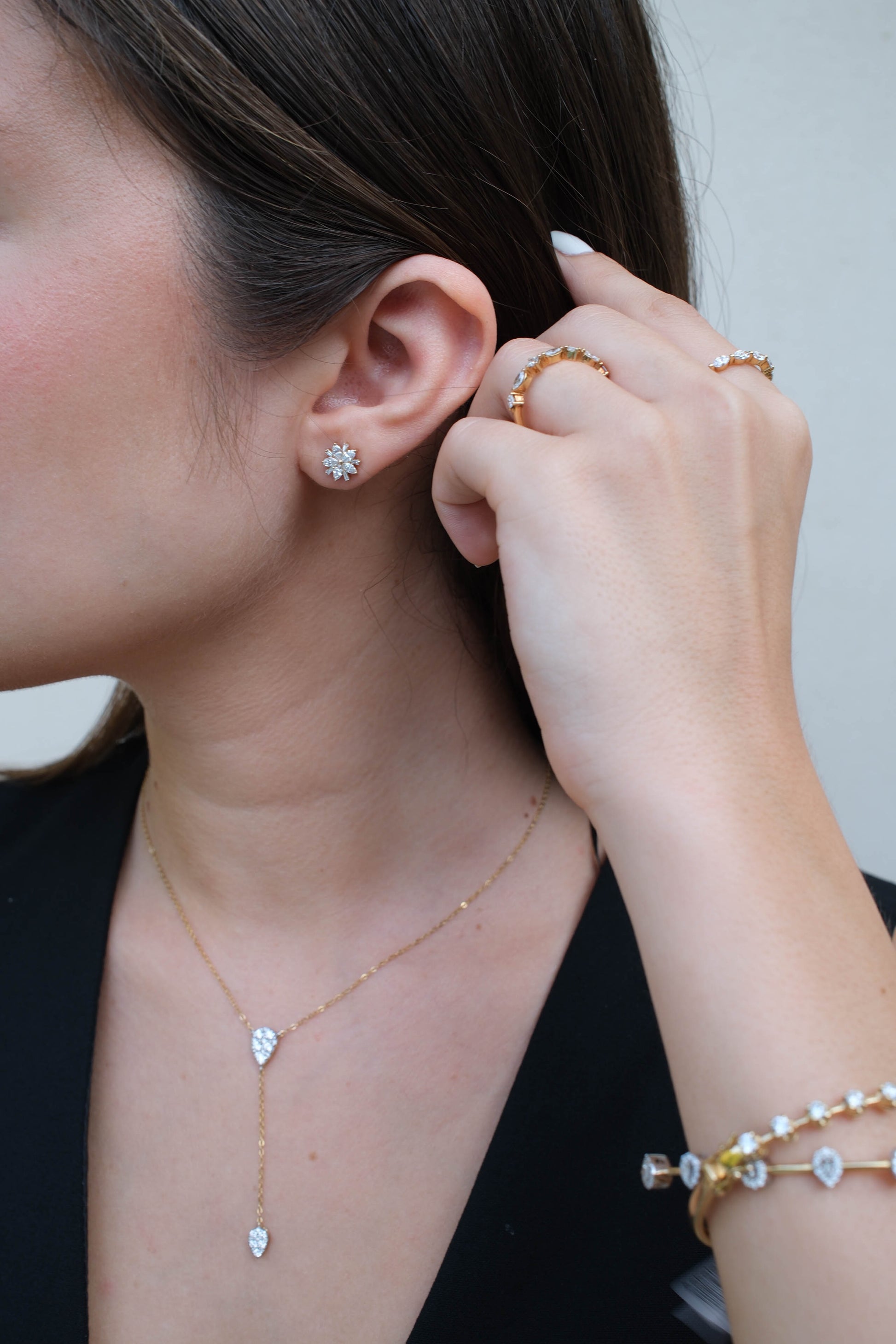 Flower Diamond Earrings