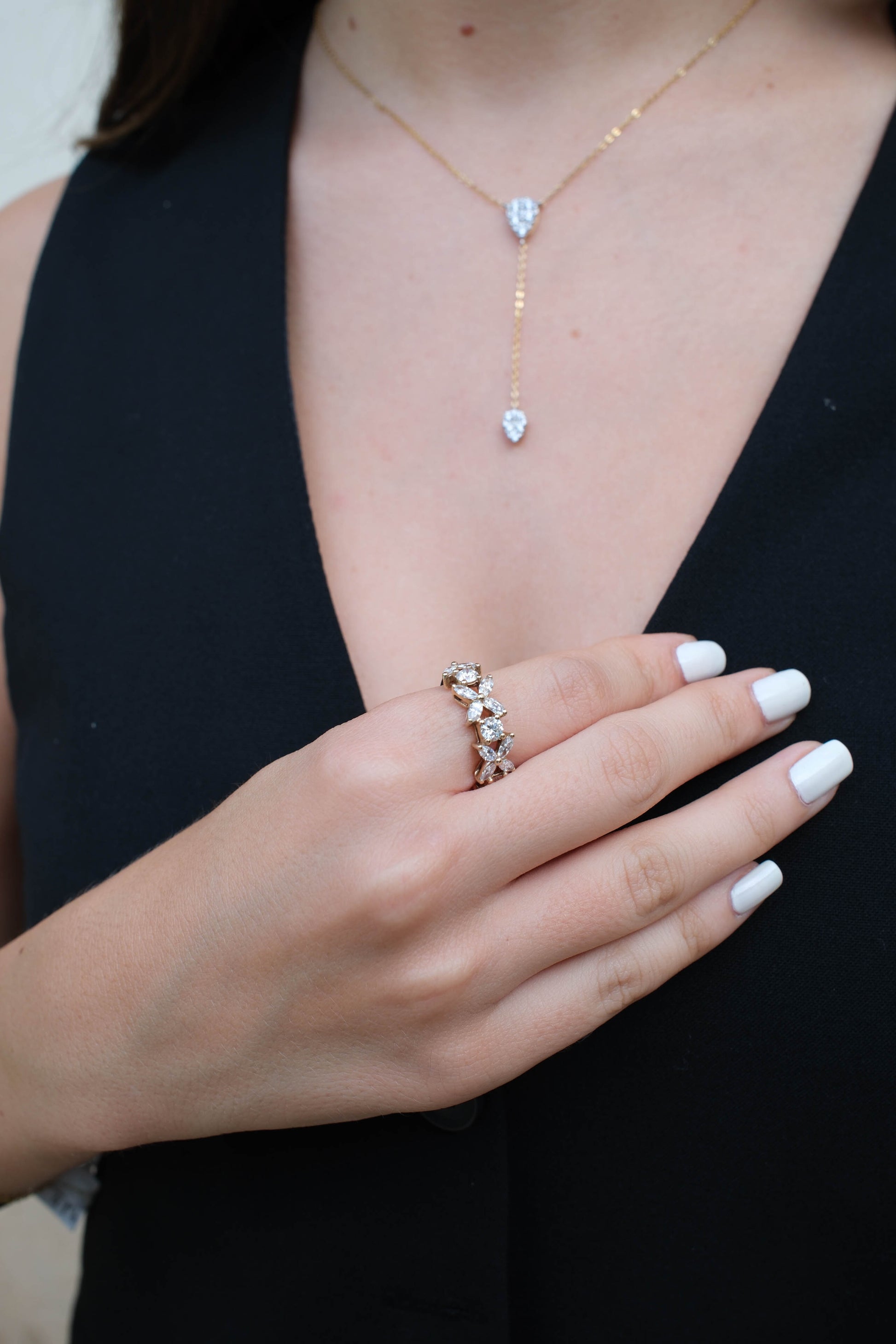 Elegant Floral Diamond Ring